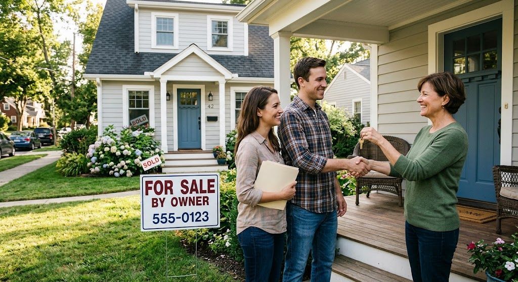 Homeowners selling a house without a realtor through a direct property sale agreement