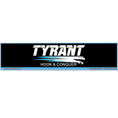 Tyrant logo with white text on a black background, 