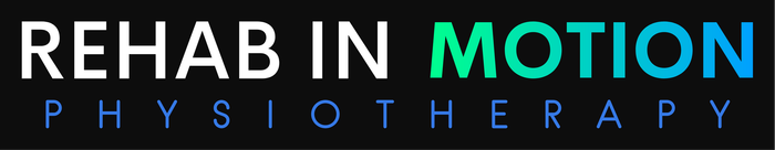 Rehab In Motion Physiotherapy logo in white, teal, and blue on a black background
Brand logo
Brand image
