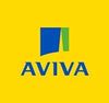 Aviva logo: blue and green geometric shapes above the word