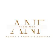 A logo for a notary and apostille services company