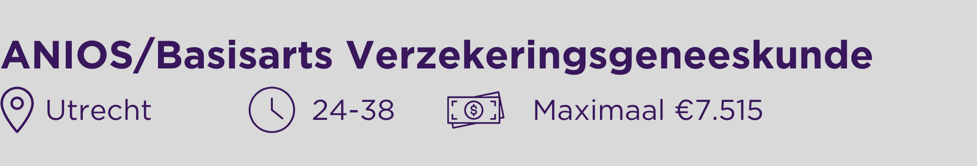 Vacature ANIOS/Basisarts Verzekeringsgeneeskunde Utrecht