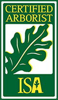 A certified arborist isa logo with an oak leaf
