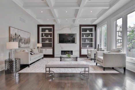 Coffer ceiling new home build in Virginia Beach