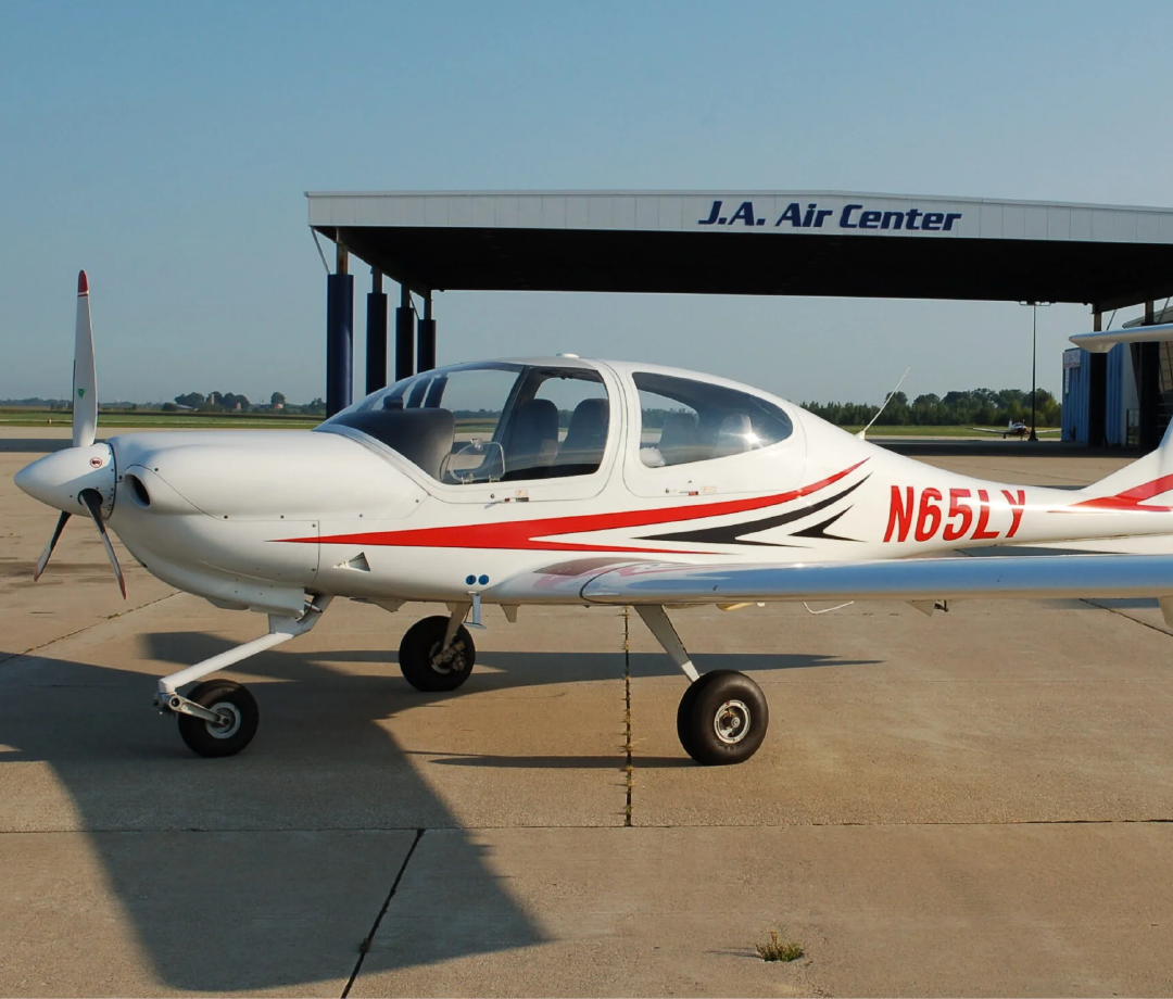 A small plane with n65ly written on the side