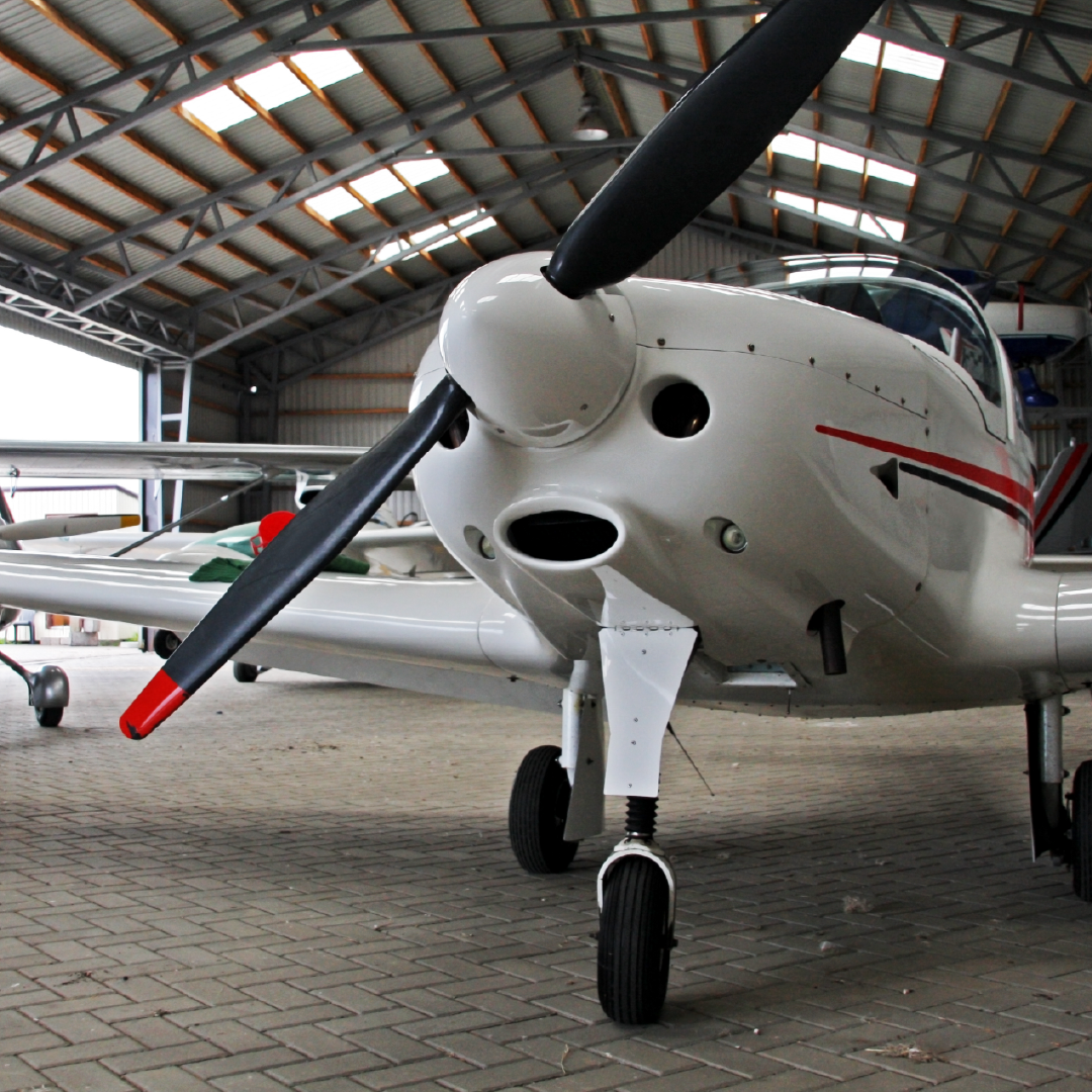 A small plane with the number 1 on it
