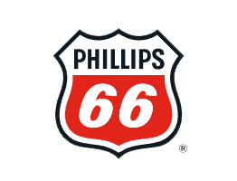 A phillips 66 logo on a white background