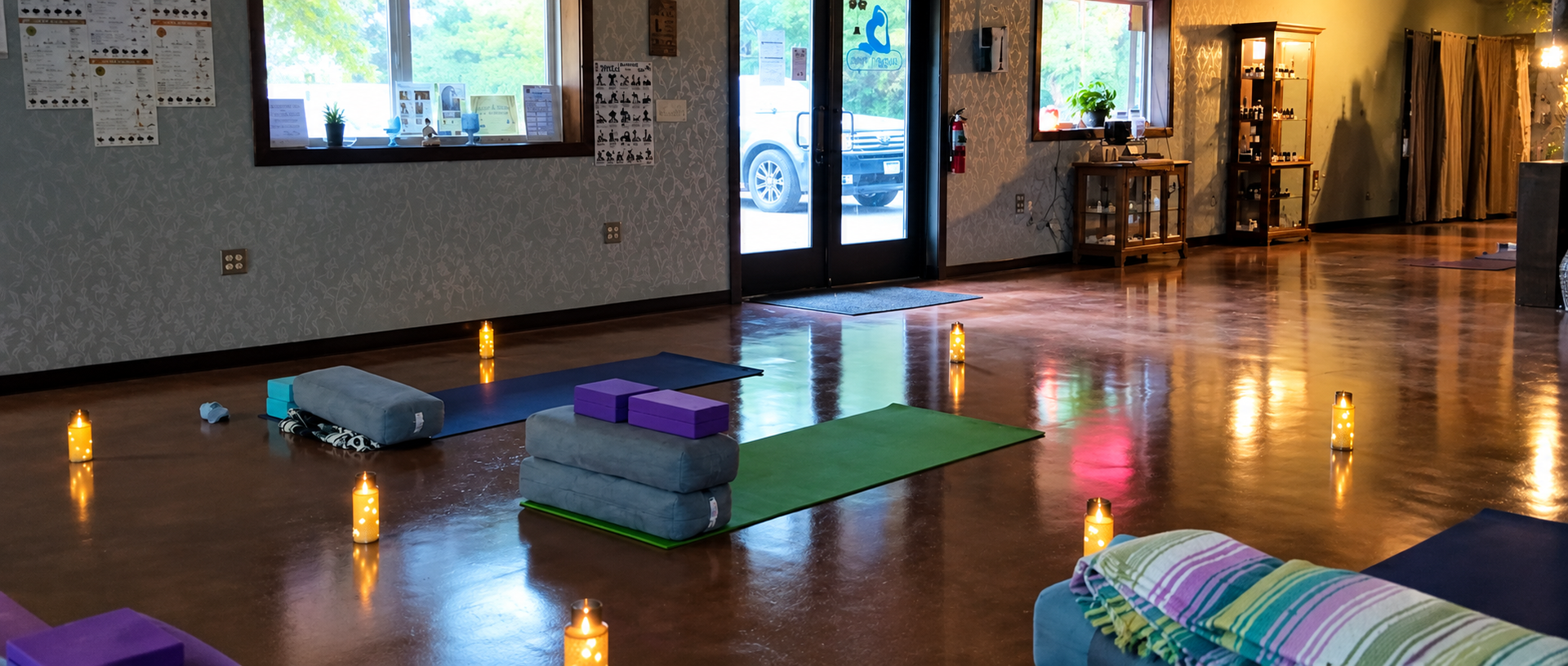 Yoga studio at The Beaded Yoga & Wellness in Siren, Wisconsin