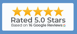A five-star rating graphic stating