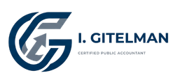 Blue and gray logo reading "I. Gitelman Certified Public Accountant"