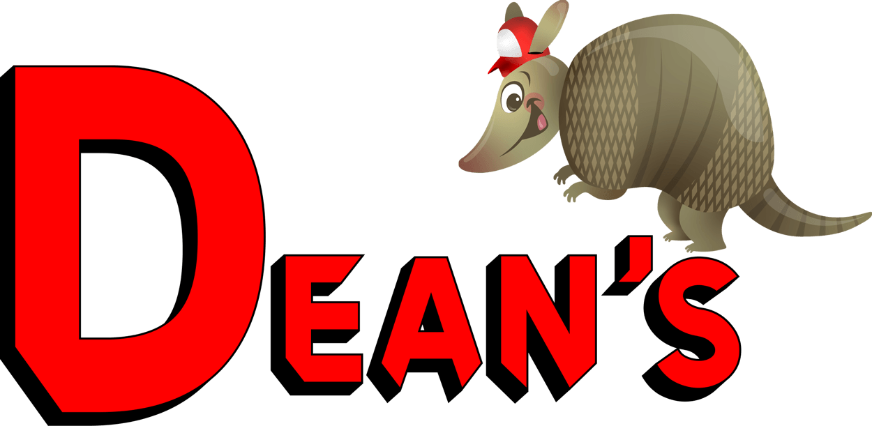 Logo with red text