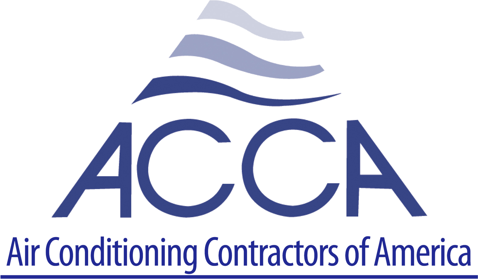 ACCA logo: Blue stylized waves above the letters