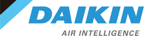 Daikin logo in blue text, with the words