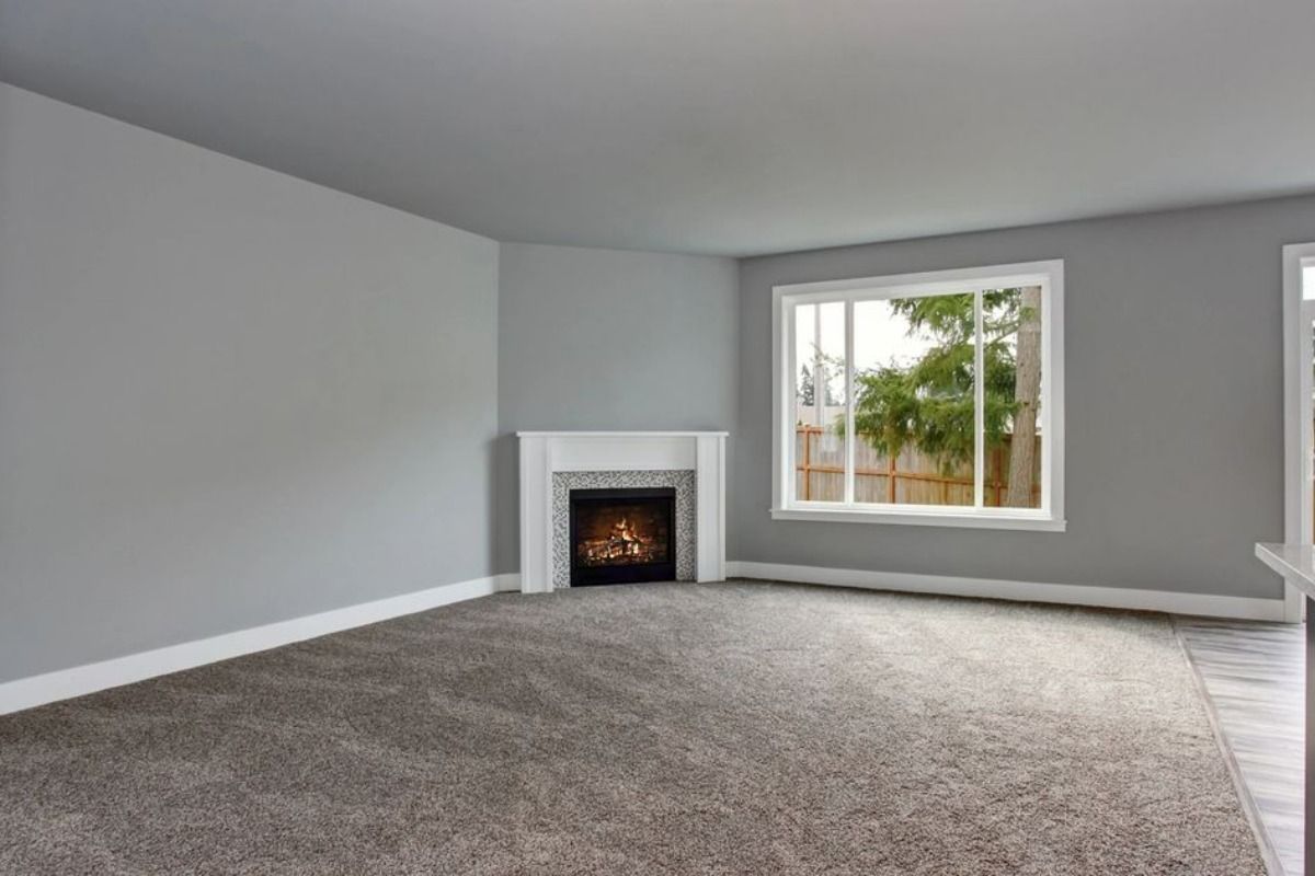  Freshly cleaned living room carpet after residential carpet cleaning service
