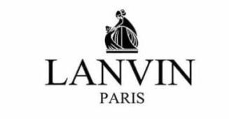 A black and white lanvin paris logo on a white background