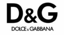 The logo for dolce & gabbana is black and white.