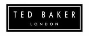 The logo for ted baker london is black and white.