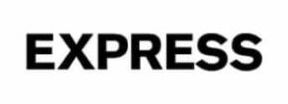 The word express is written in black on a white background.