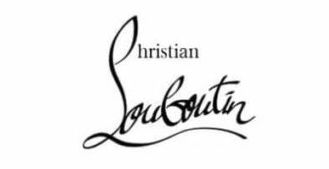 A black and white logo for christian louboutin on a white background.