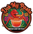 Smiling chili pepper licking a rimmed glass of red liquid.