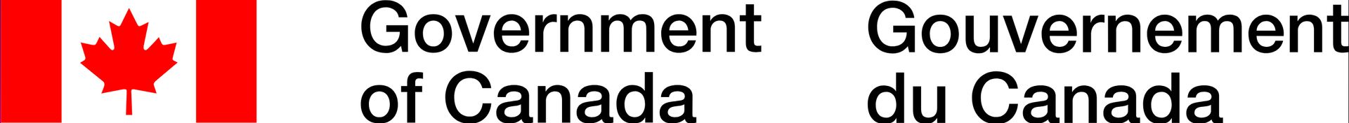 The official wordmark for the Government of Canada, featuring the Canadian flag symbol and text in English and French.