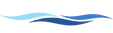 a picture of a blue wave on a white background . logo of 