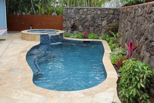 Stone Wall Near The Pool — Kailua, HI — Pacific Pool & Spa