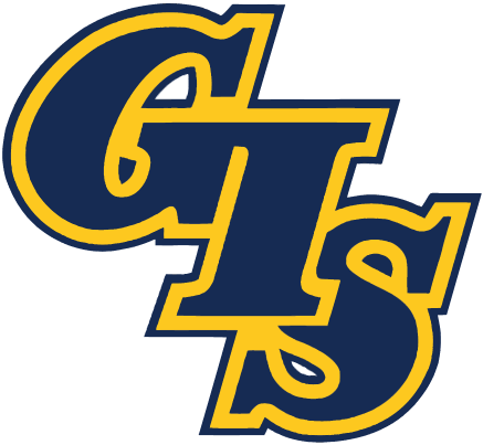 Interlocking GTS logo in navy and gold