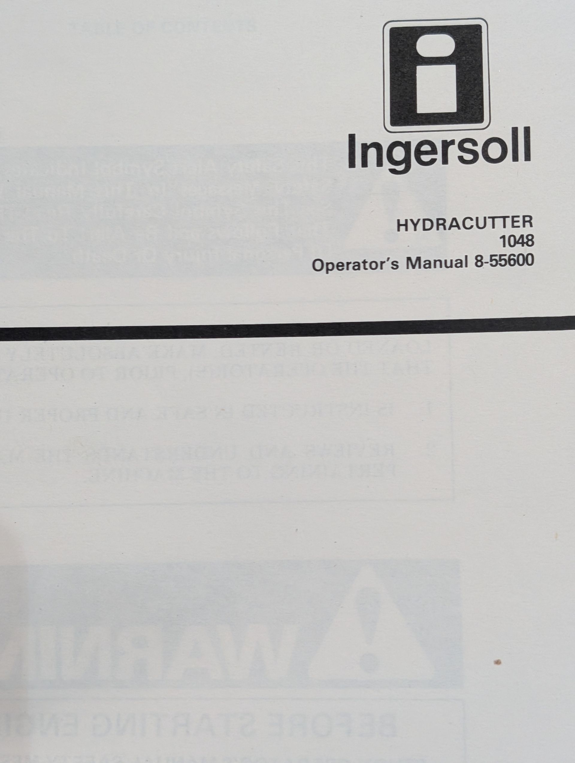 8-55600 OM HYDRACUTTER 1048