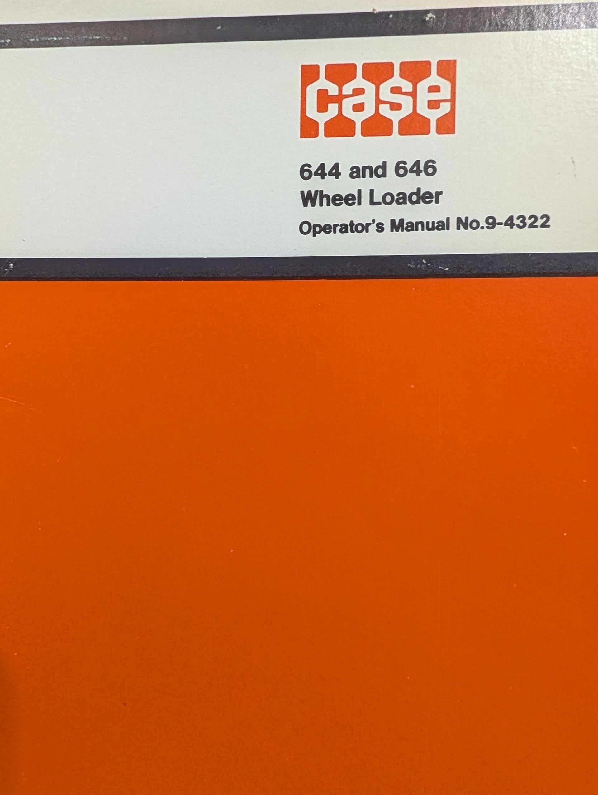 9-4322 OM MODEL 644 AND 646 COMPACT WHEEL LOADER