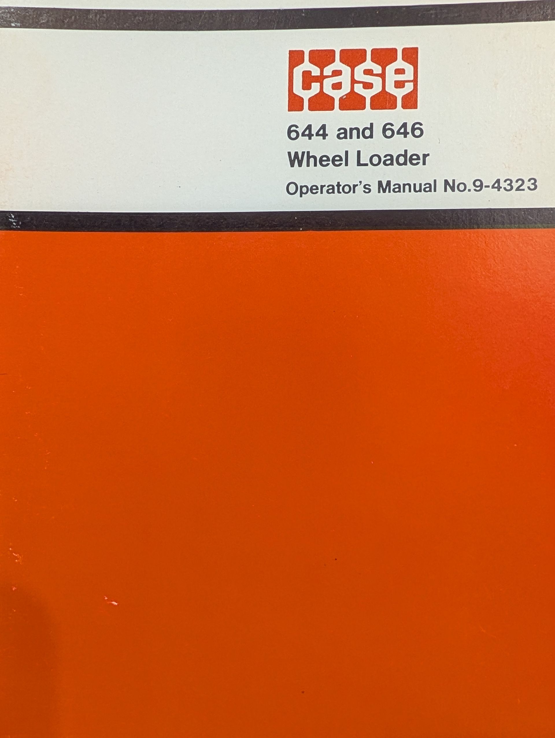 9-4323 OM MODEL 644 AND 646 COMPACT WHEEL LOADER