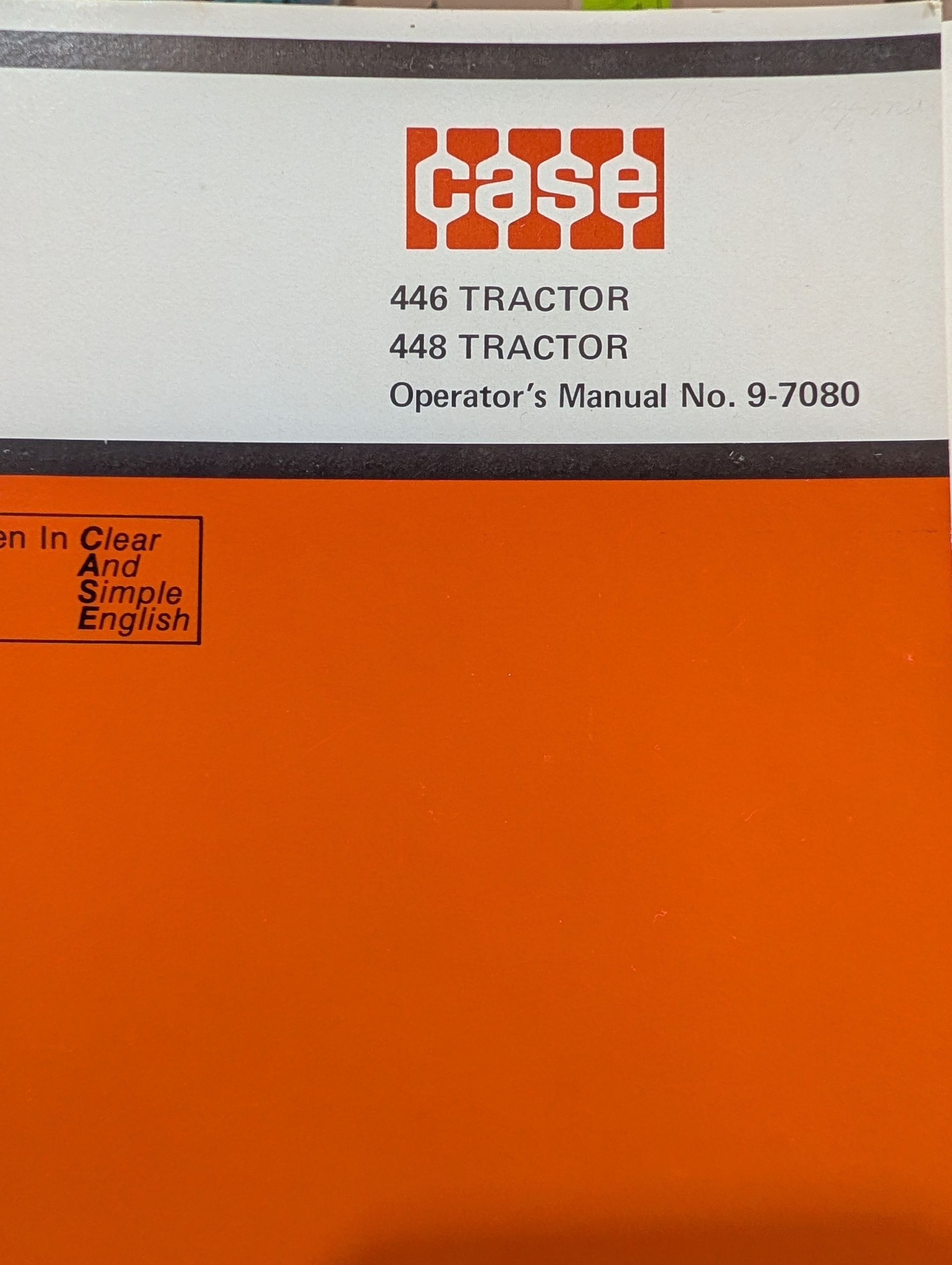 9-7080 OM 446 448 TRACTOR BY PINS