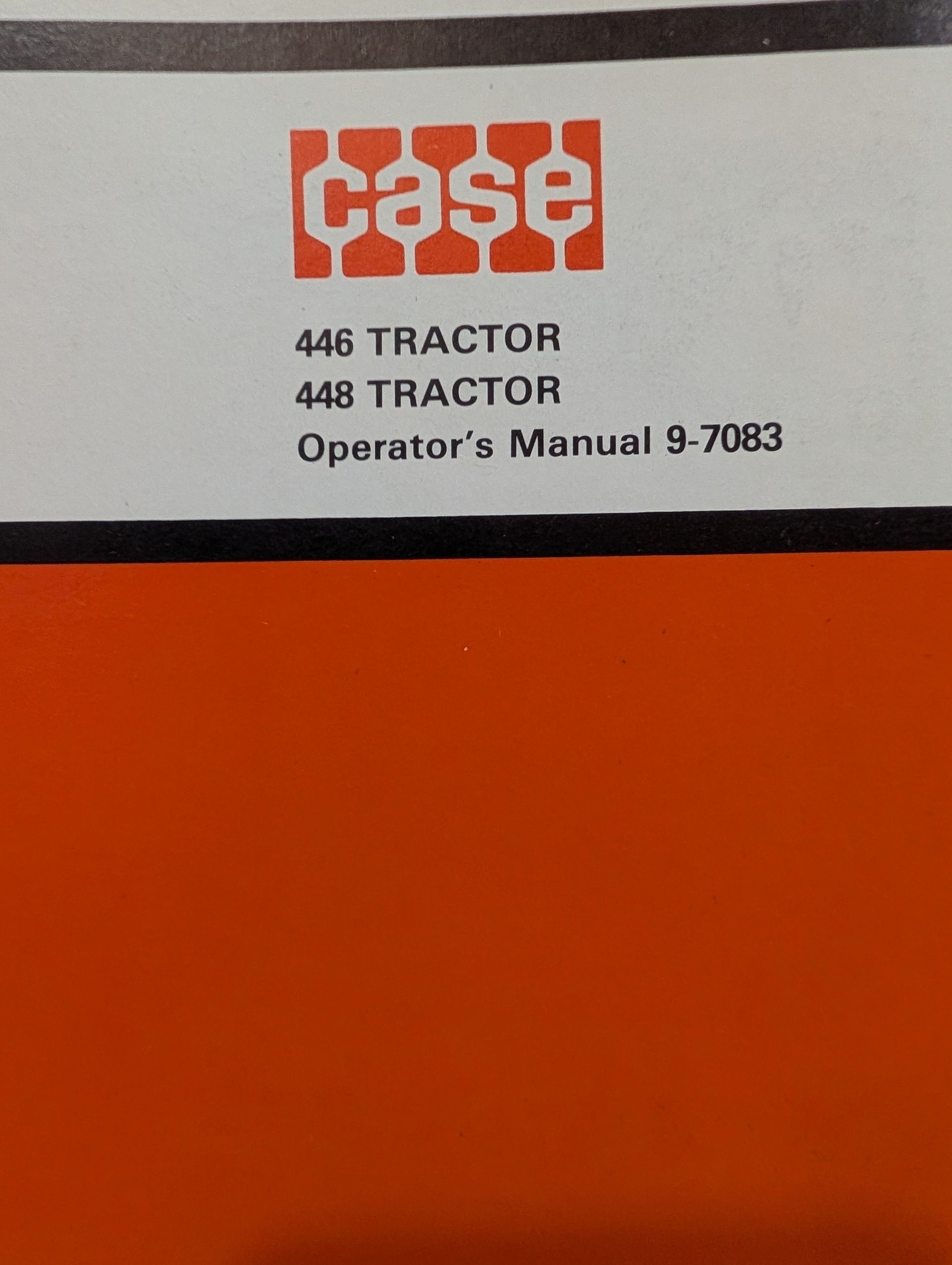 9-7083 OM: 446 448 TRACTORS