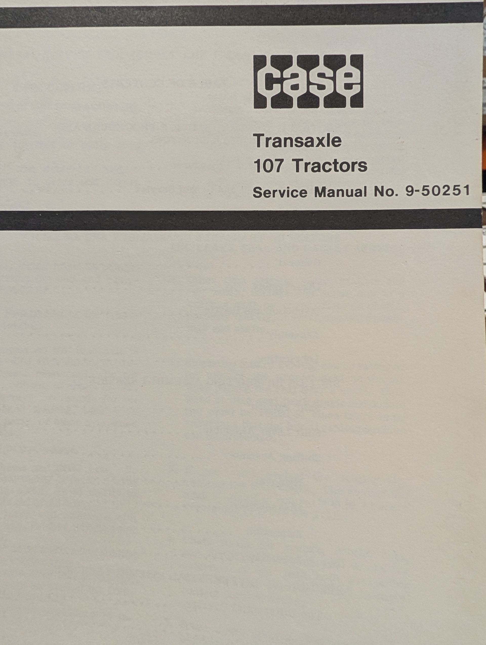 9-50251 SM 107 TRANSAXLE