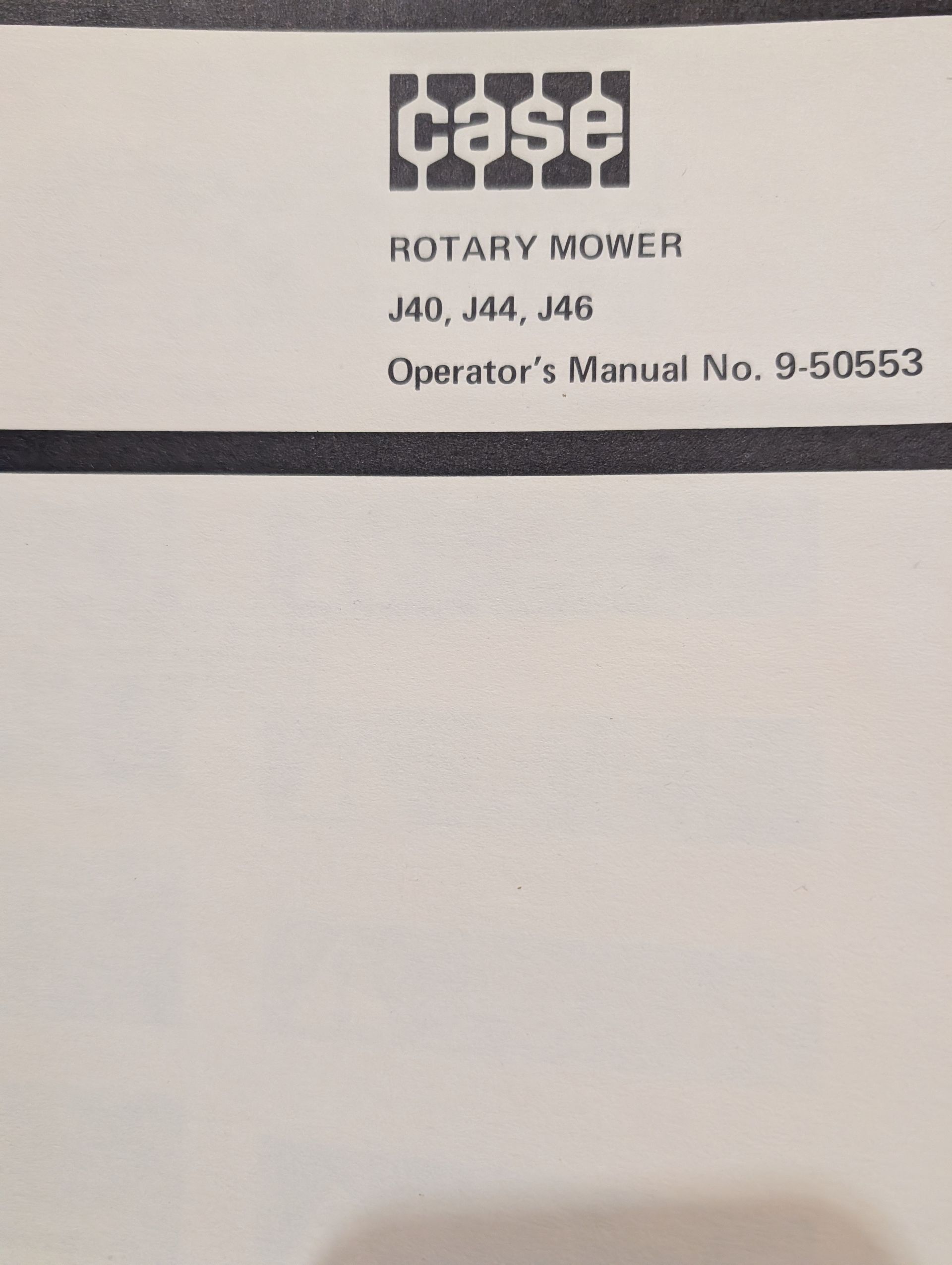 9-50553 OM J40 J44 J46 ROTARY MOWER
