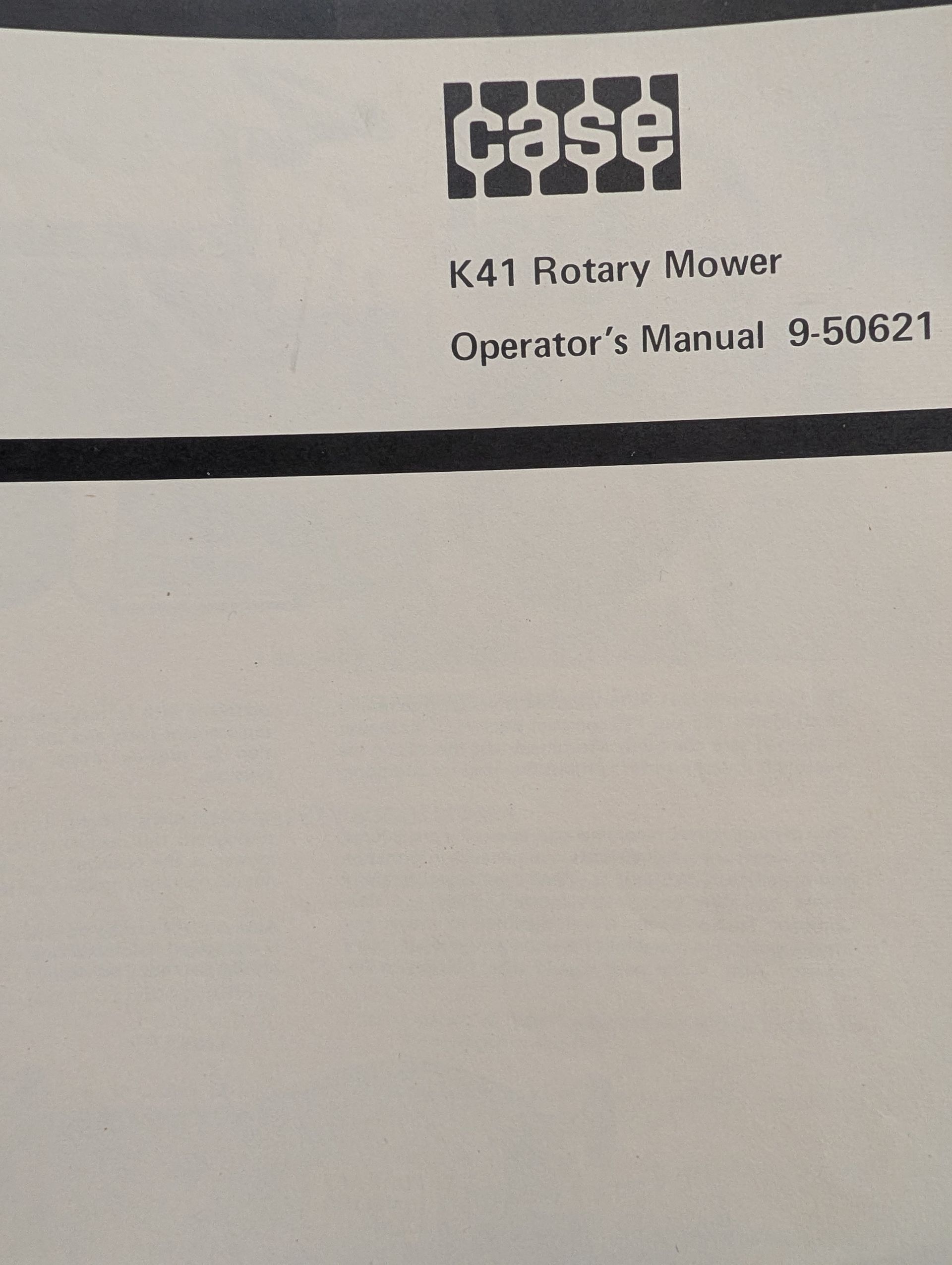 9-50621 OM K41 ROTARY MOWER