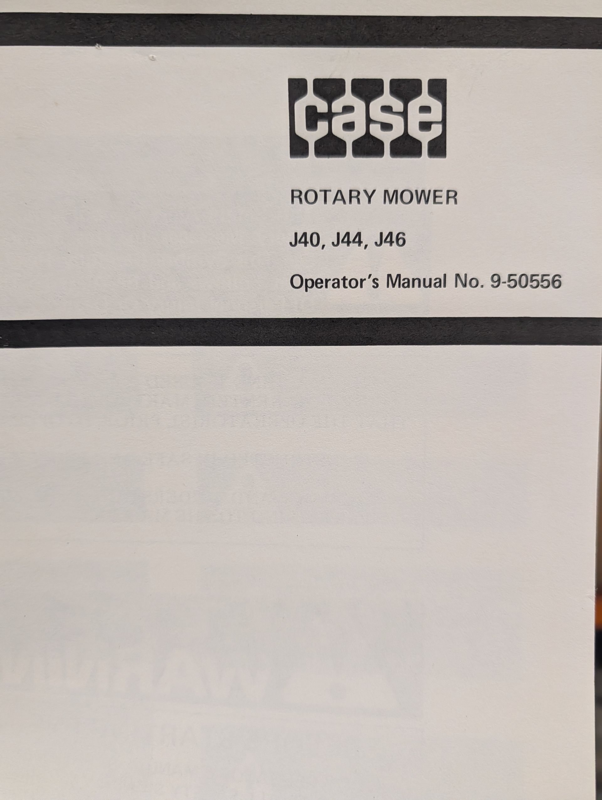 9-50556 OM J40 J44 J46 ROTARY MOWER
