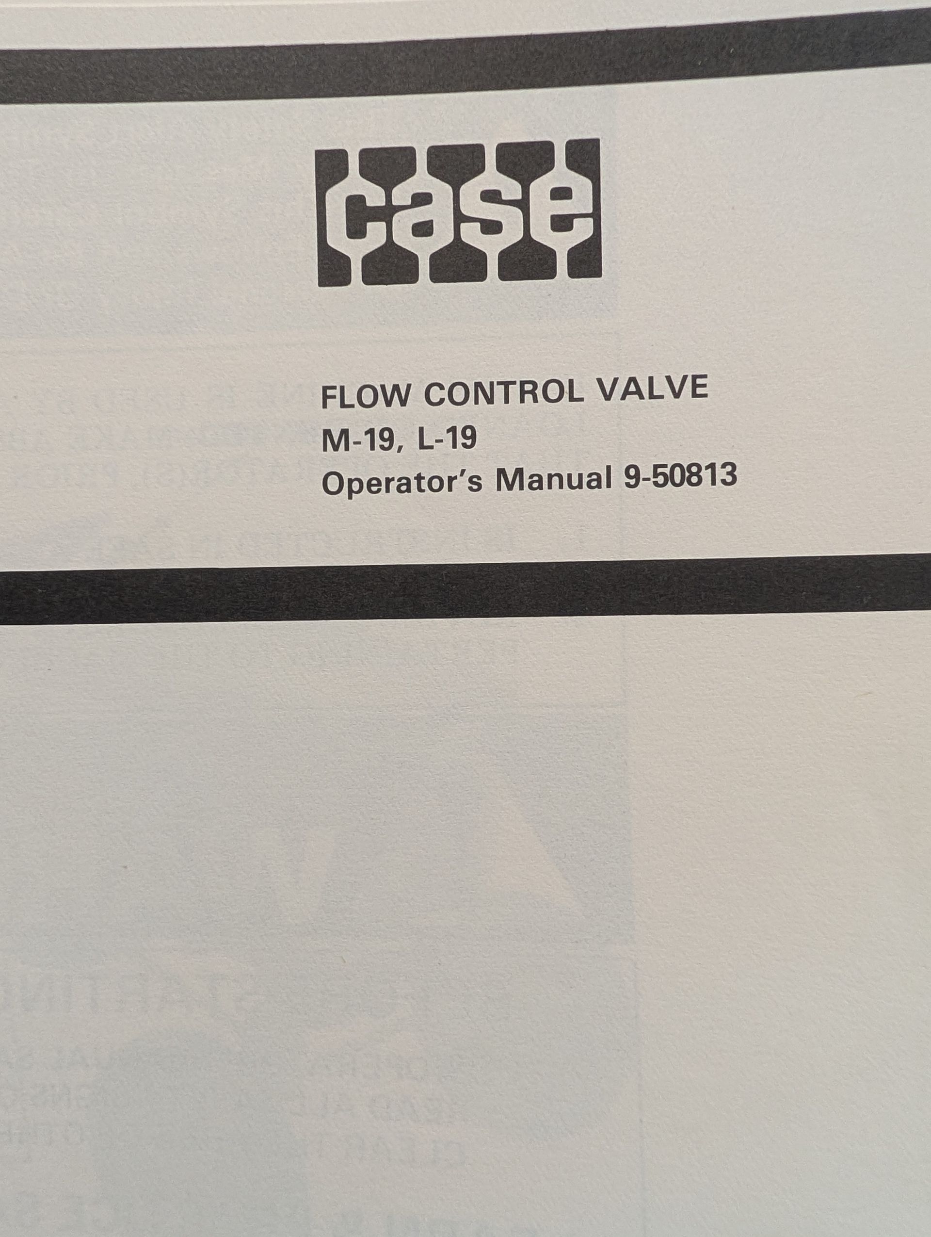 9-50813 OM L19 M19 FLOW CONTROL KIT