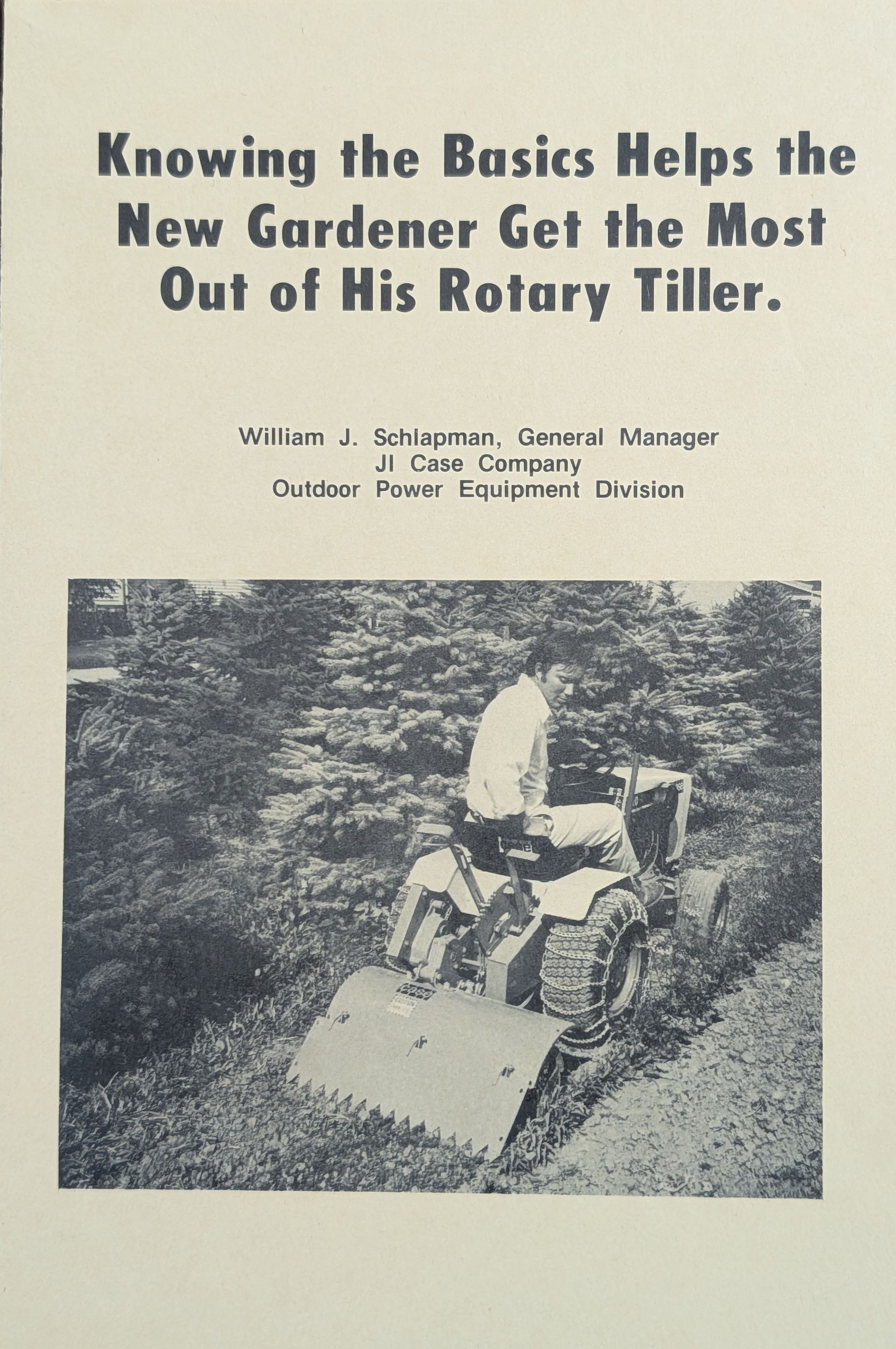 9-50821 BASIC HELPS FOR ROTARY TILLER