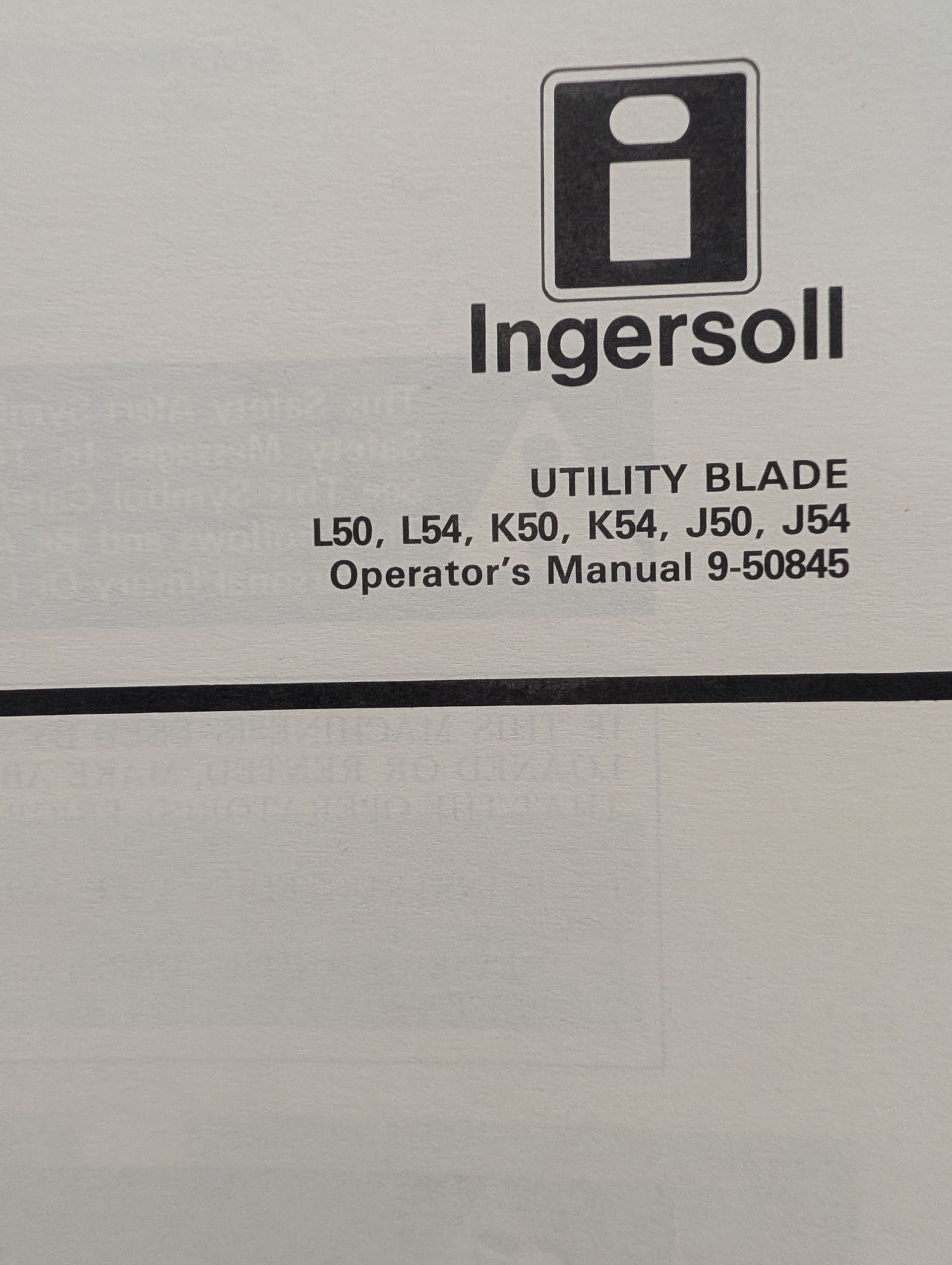 9-50845 OM L50 L54 K50 K54 J50 J54 UTILITY BLADE