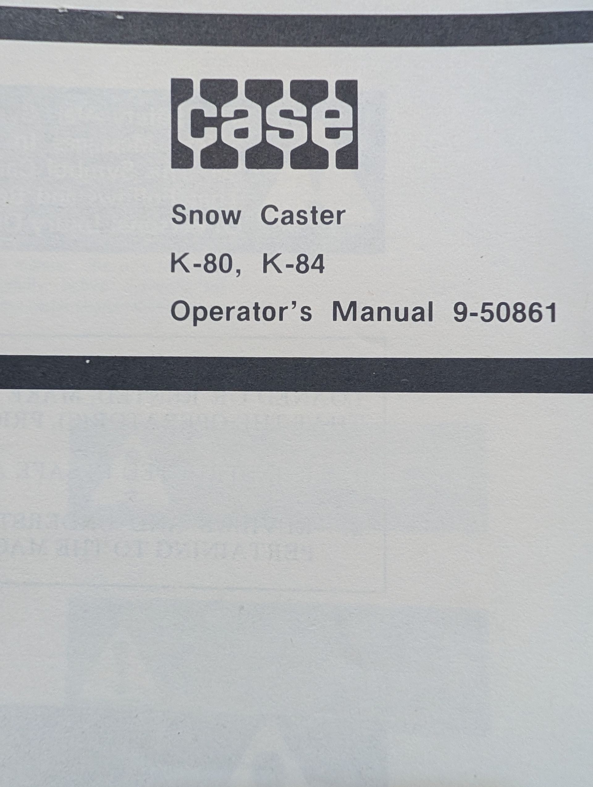 9-50861 OM SNOW CASTER K80 K84