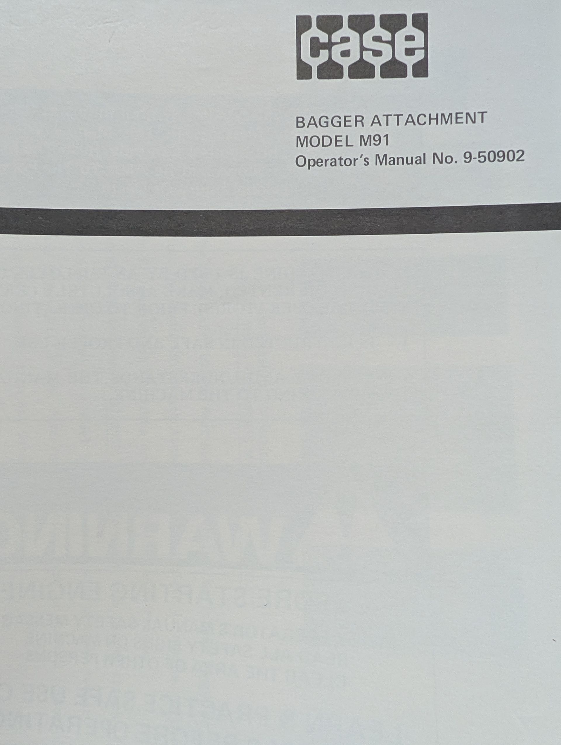 9-50902 OM M91 BAGGER ATTACHMENT