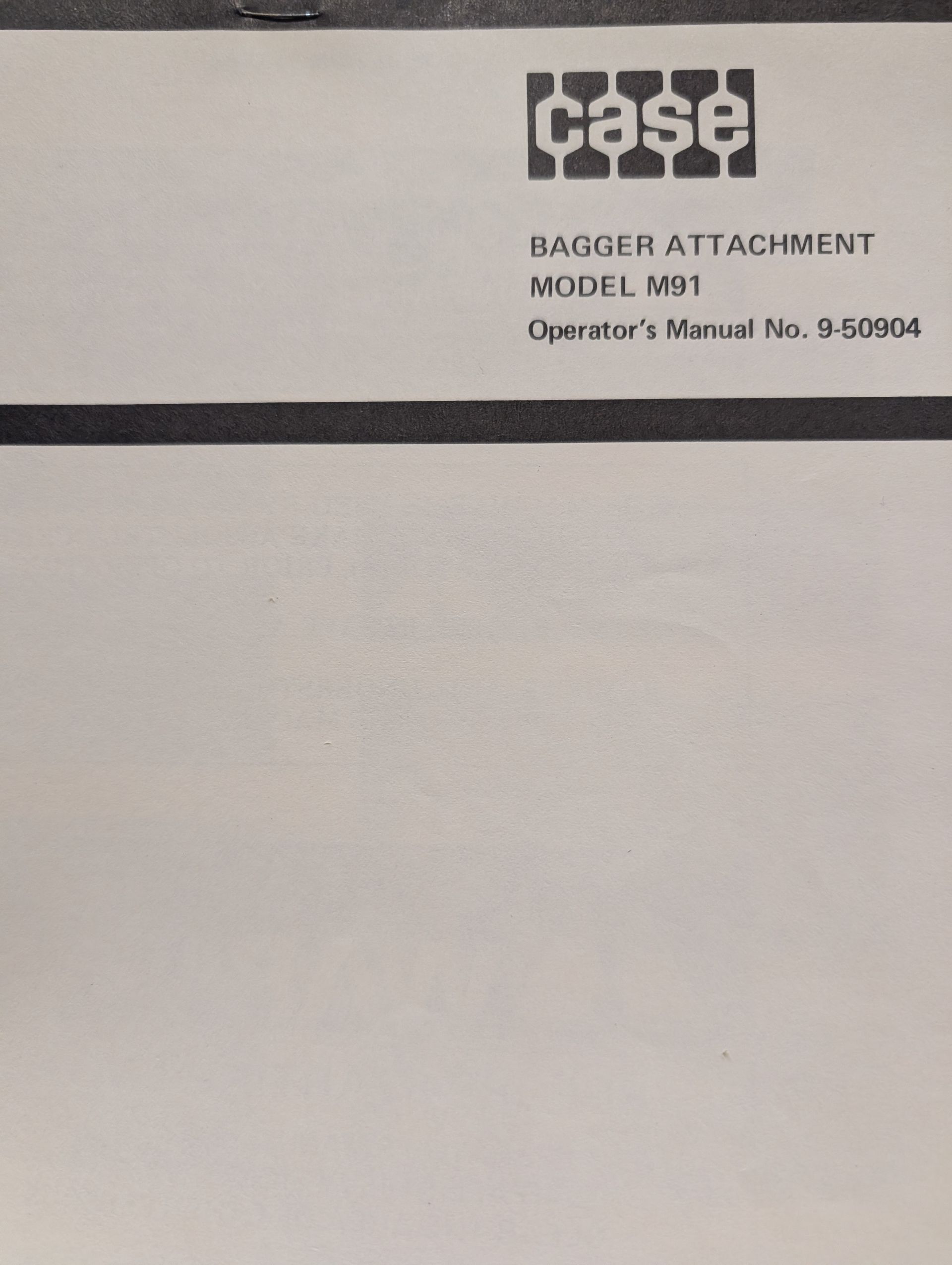 9-50904 OM M91 BAGGER ATTACHMENT
