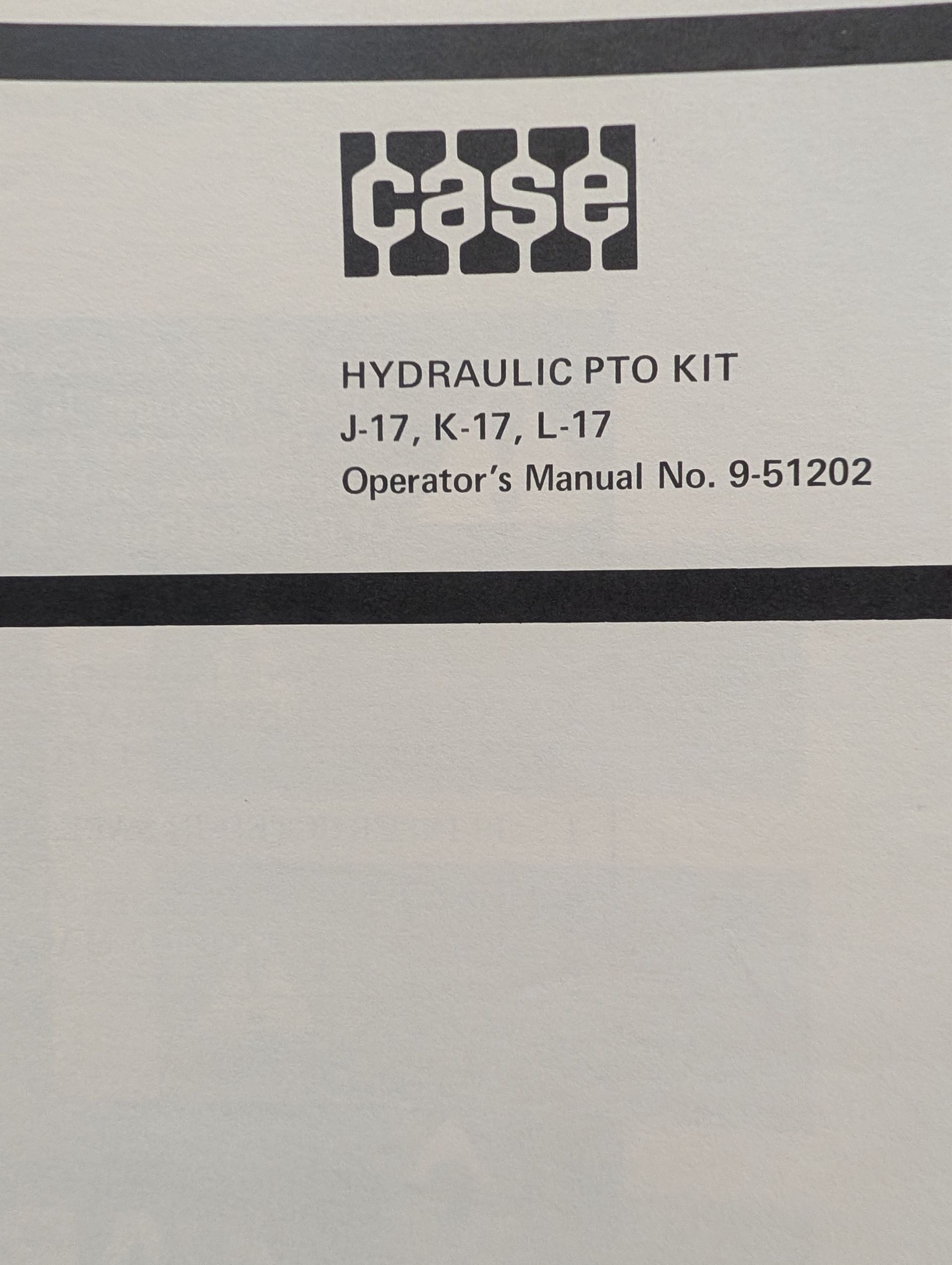 9-51202 OM J17 K17 L17 HYDRAULIC PTO