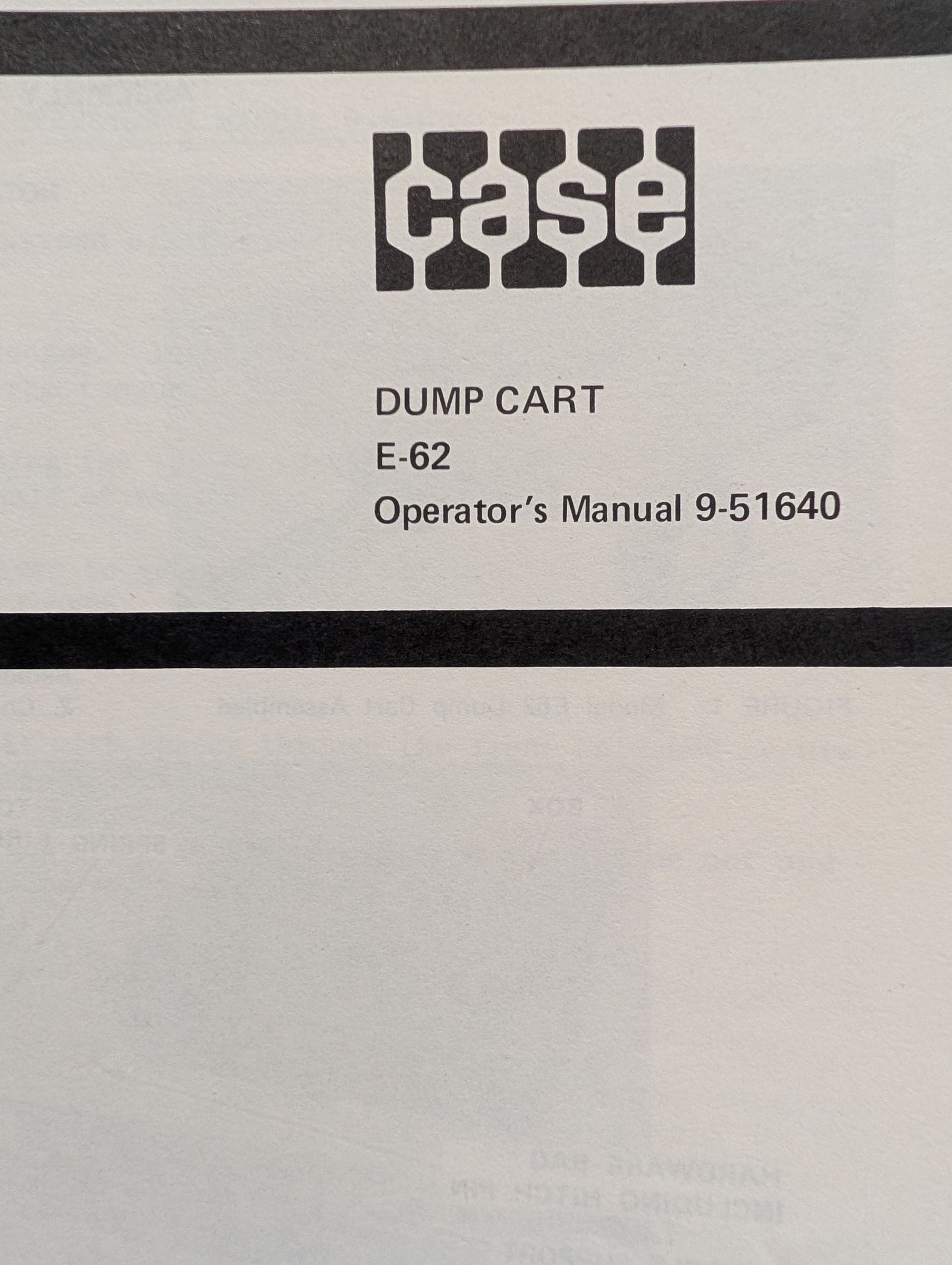 9-51640 OM E62 DUMP CART