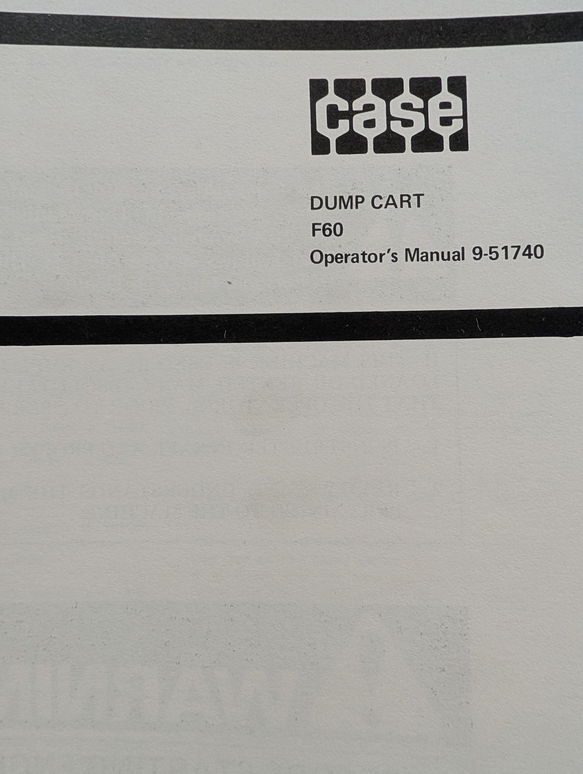 9-51740 OM F60 DUMP CART