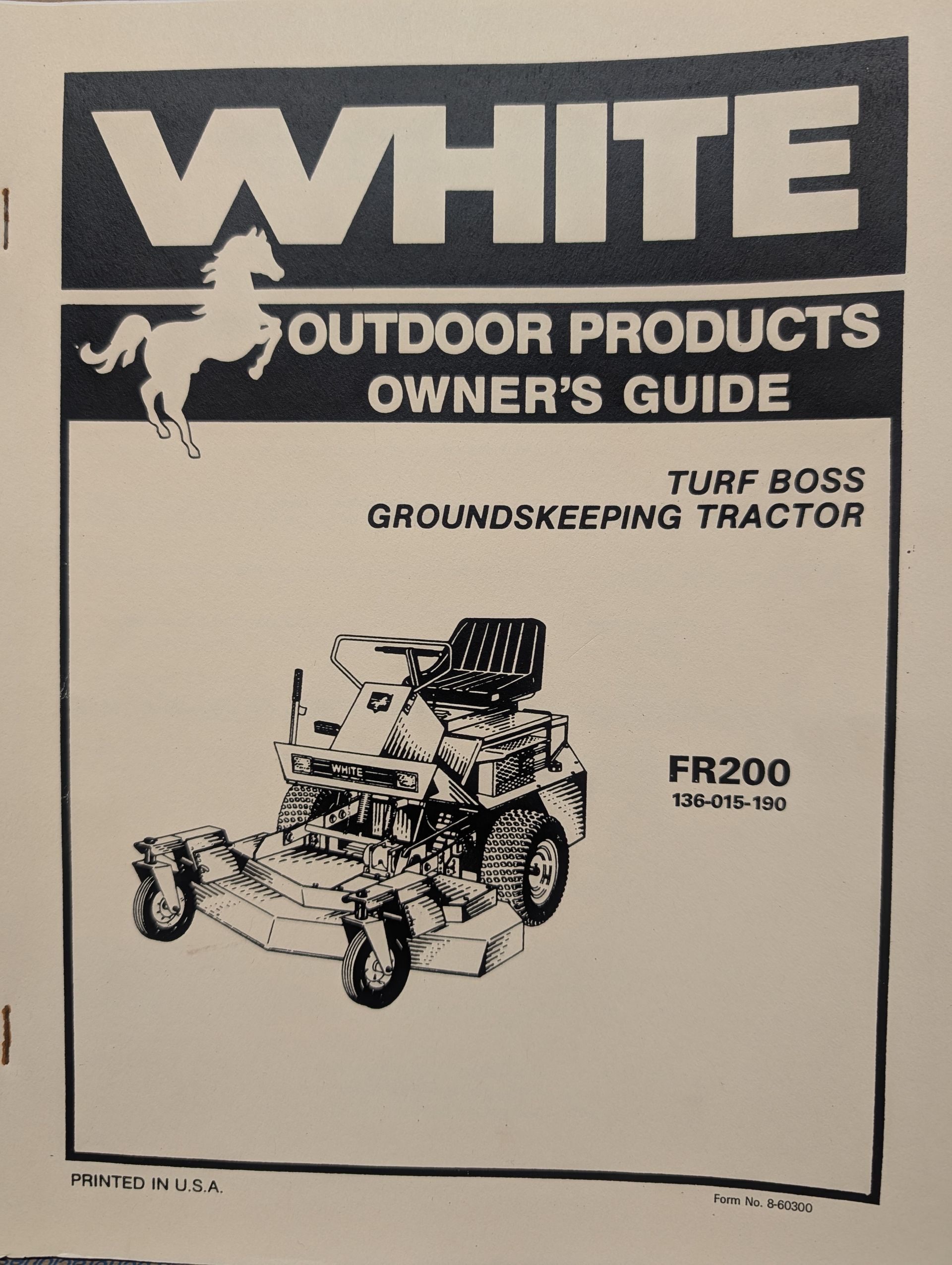 8-60300 OM PC WHITE TURF BOSS FR200