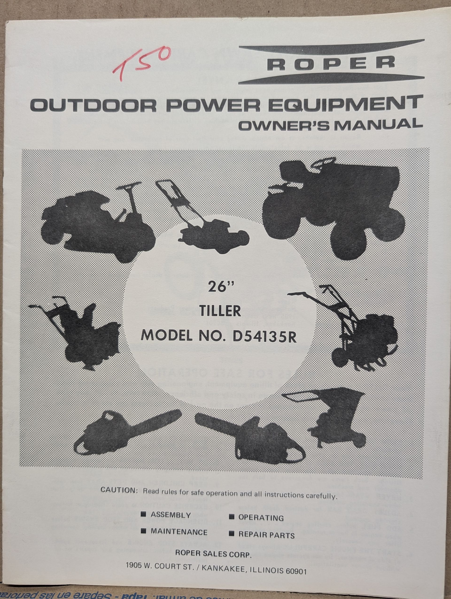 D54135R ROPER 26" TILLER