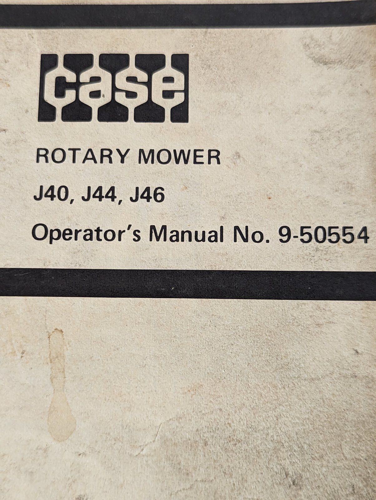 9-50554 OM: J40 J44 J46 ROTARY MOWER