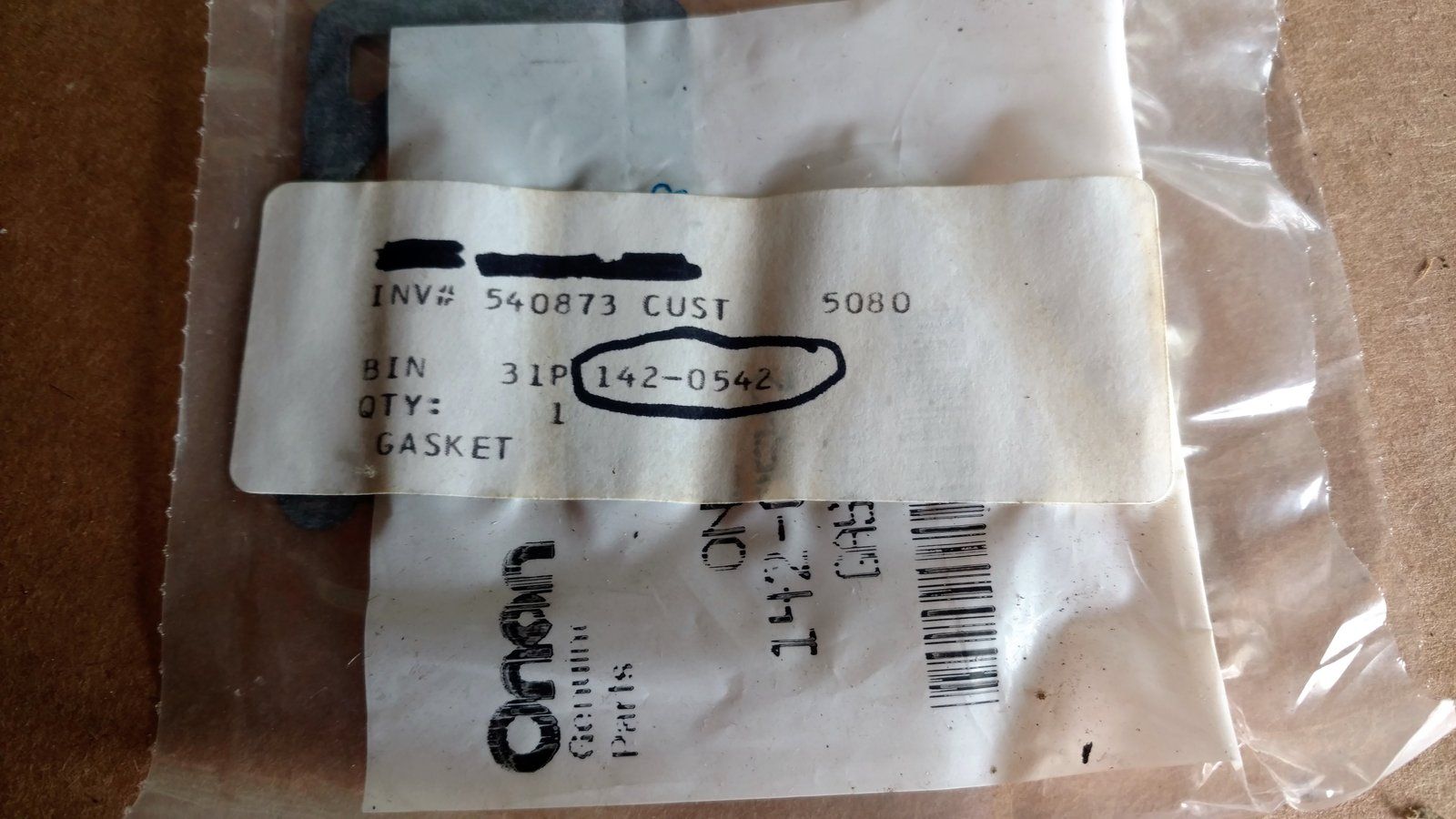 C20435 GASKET - PLATE TO BASE - ONAN 142-0542